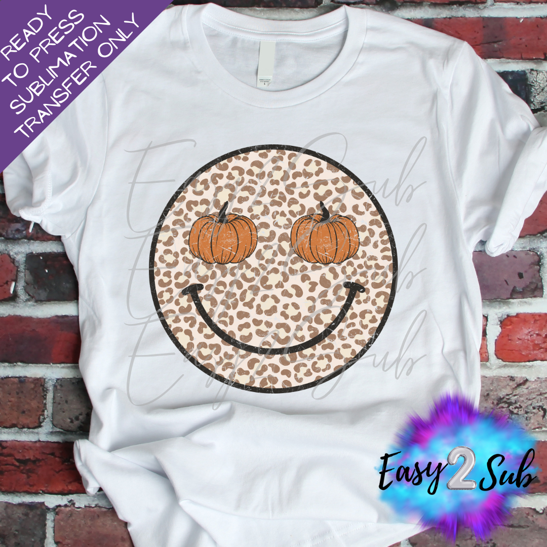 Pumpkin Smile Sublimation Transfer Print, Ready To Press Sublimation Transfer, Image transfer, T-Shirt Transfer Sheet