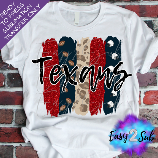 Texans Sublimation Transfer Print, Ready To Press Sublimation Transfer, Image transfer, T-Shirt Transfer Sheet