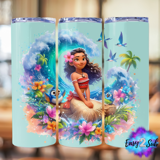 Moana Sublimation Tumbler Transfer Print, Ready To Press Sublimation Transfer, Image transfer, Tumbler Transfer Sheet