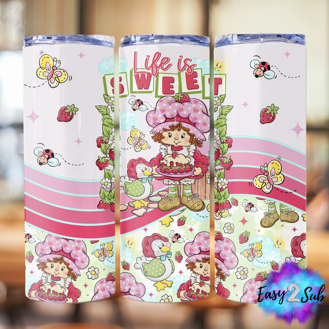 Life is Sweet Sublimation Tumbler Transfer Print, Ready To Press Sublimation Transfer, Image transfer, Tumbler Transfer Sheet