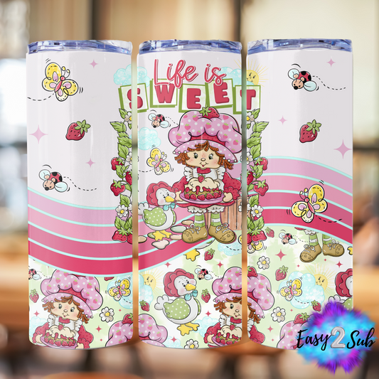 Life is Sweet Sublimation Tumbler Transfer Print, Ready To Press Sublimation Transfer, Image transfer, Tumbler Transfer Sheet