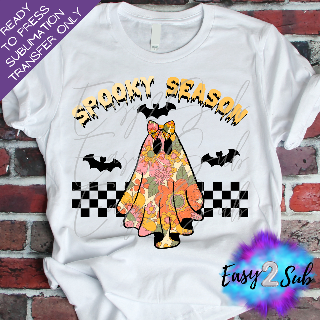 Spooky Season Sublimation Transfer Print, Ready To Press Sublimation Transfer, Image transfer, T-Shirt Transfer Sheet