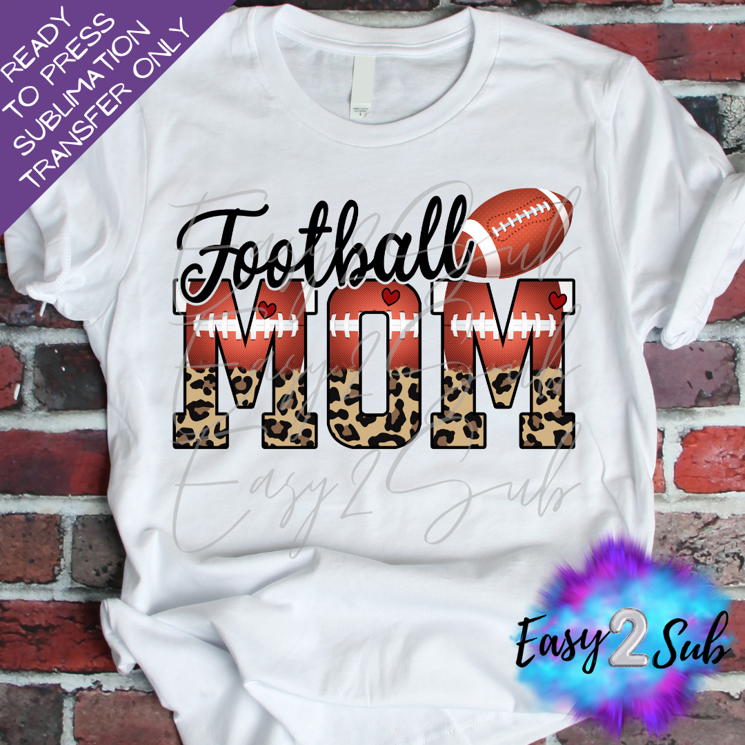 Football Mom Sublimation Transfer Print, Ready To Press Sublimation Transfer, Image transfer, T-Shirt Transfer Sheet