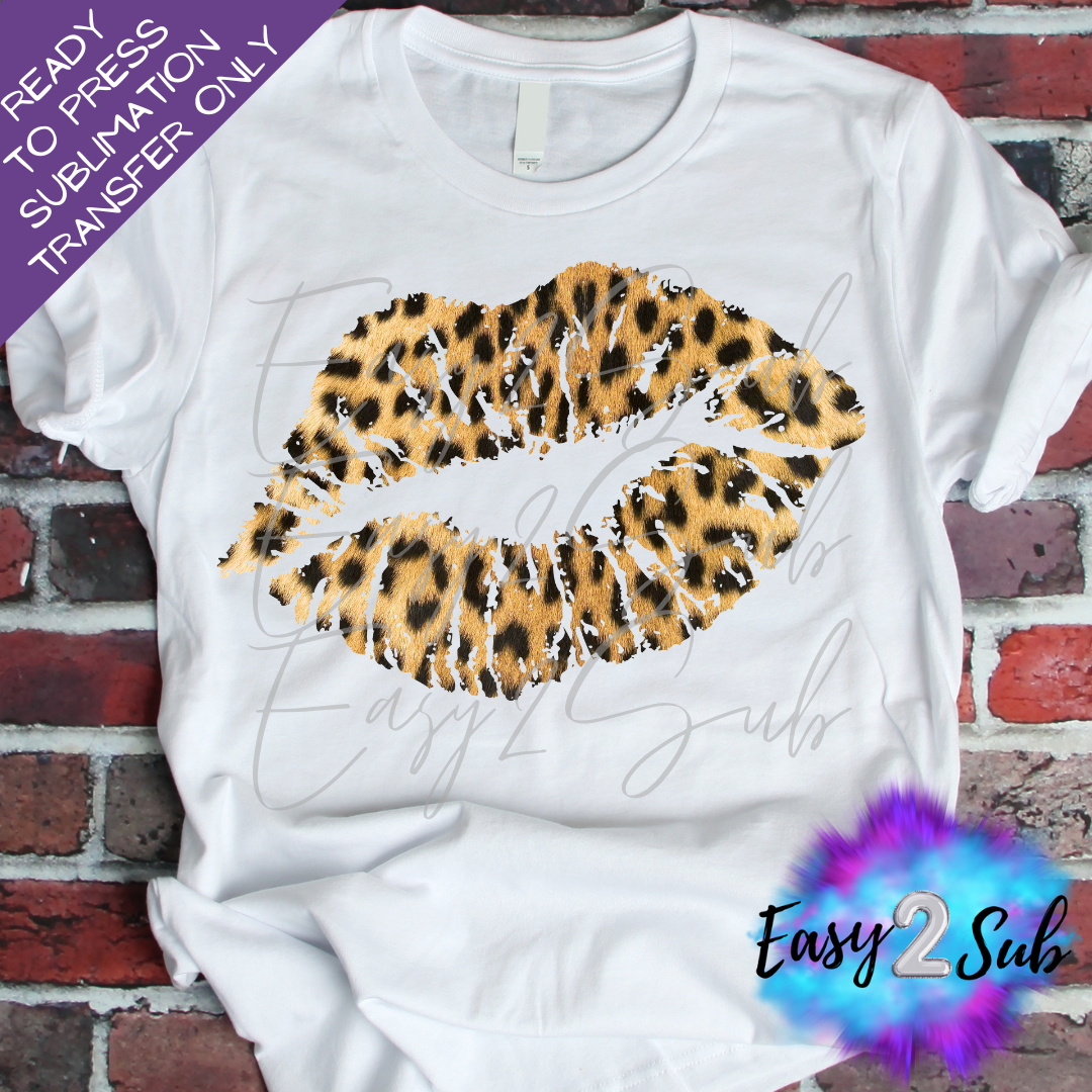 Leopard Lips Sublimation Transfer Print, Ready To Press Sublimation Transfer, Image transfer, T-Shirt Transfer Sheet