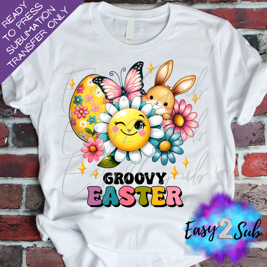 Groovy Easter Sublimation Transfer Print, Ready To Press Sublimation Transfer, Image transfer, T-Shirt Transfer Sheet