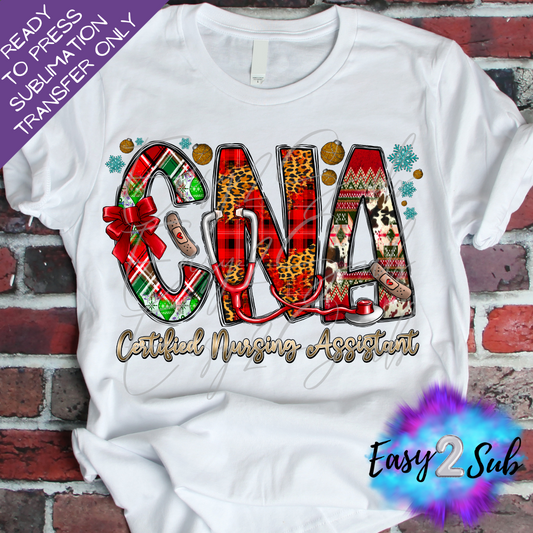 Christmas CNA Sublimation Transfer Print, Ready To Press Sublimation Transfer, Image transfer, T-Shirt Transfer Sheet