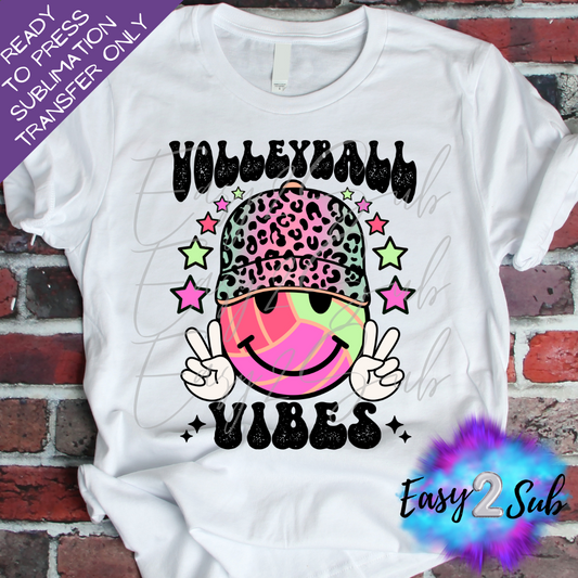 Volleyball Vibes Leopard Hat Sublimation Transfer Print, Ready To Press Sublimation Transfer, Image transfer, T-Shirt Transfer Sheet