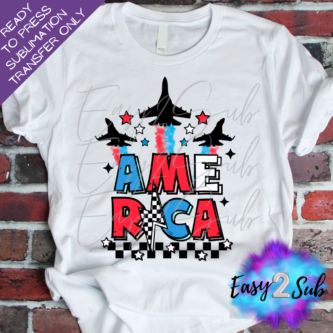 America Fighter Jets Sublimation Transfer Print, Ready To Press Sublimation Transfer, Image transfer, T-Shirt Transfer Sheet