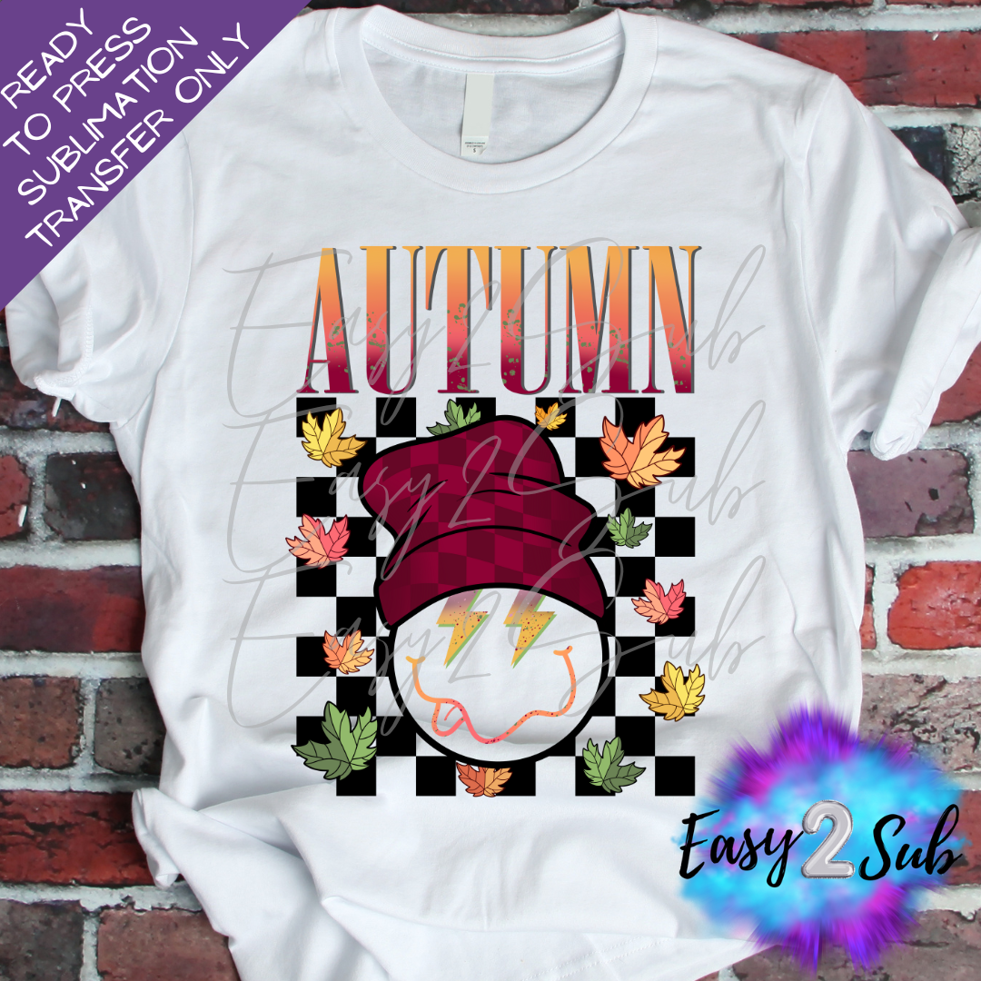 Retro Autumn Sublimation Transfer Print, Ready To Press Sublimation Transfer, Image transfer, T-Shirt Transfer Sheet