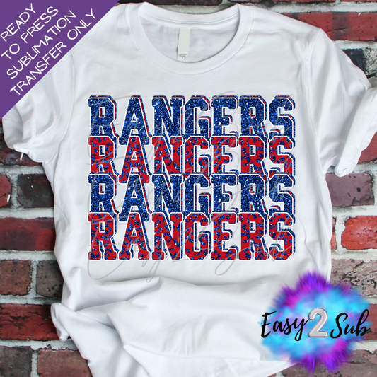 Rangers Sublimation Transfer Print, Ready To Press Sublimation Transfer, Image transfer, T-Shirt Transfer Sheet