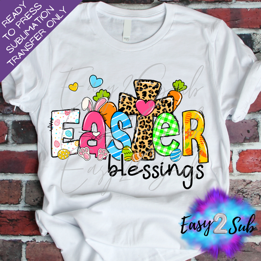 Easter Blessings Sublimation Transfer Print, Ready To Press Sublimation Transfer, Image transfer, T-Shirt Transfer Sheet