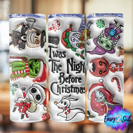 'Twas the Night Before Christmas Sublimation Tumbler Transfer Print, Ready To Press Sublimation Transfer, Image transfer, Tumbler Transfer Sheet