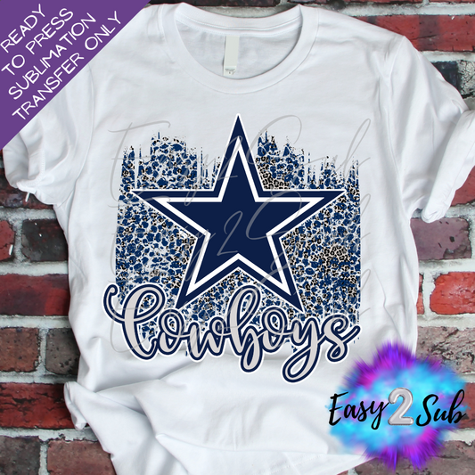 Cowboys Sublimation Transfer Print, Ready To Press Sublimation Transfer, Image transfer, T-Shirt Transfer Sheet