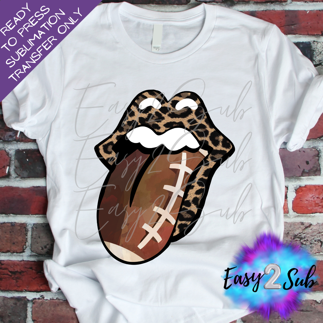 Football Tongue Sublimation Transfer Print, Ready To Press Sublimation Transfer, Image transfer, T-Shirt Transfer Sheet