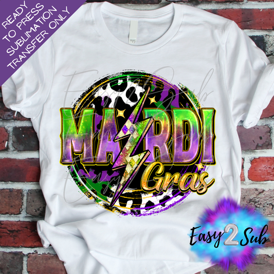 Mardi Gras Sublimation Transfer Print, Ready To Press Sublimation Transfer, Image transfer, T-Shirt Transfer Sheet