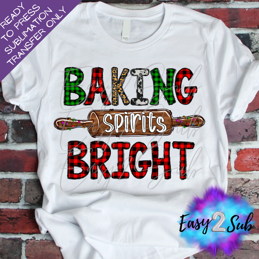 Baking Spirits Bright Sublimation Transfer Print, Ready To Press Sublimation Transfer, Image transfer, T-Shirt Transfer Sheet