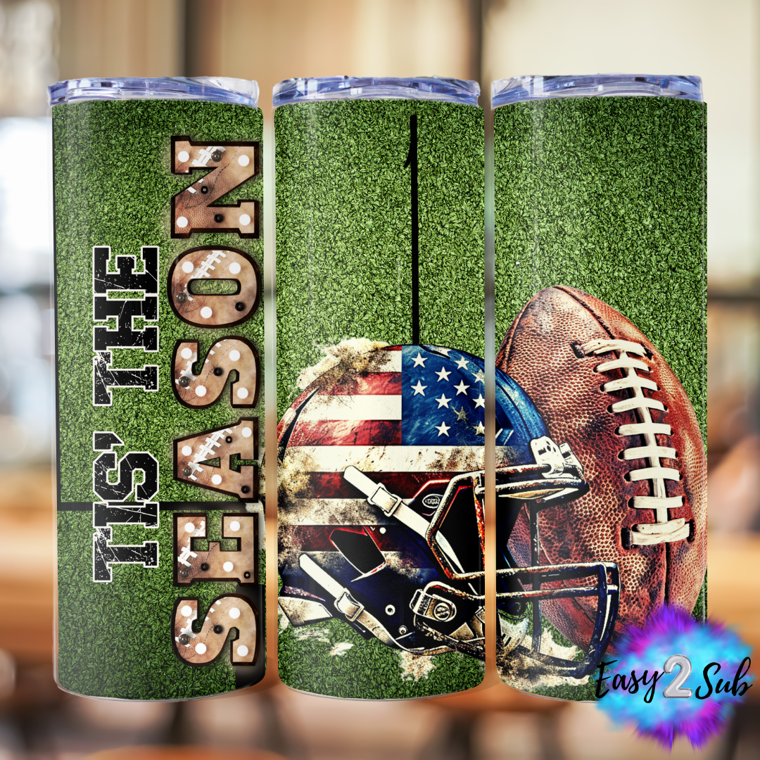 Tis the Season Football Sublimation Tumbler Transfer Print, Ready To Press Sublimation Transfer, Image transfer, Tumbler Transfer Sheet