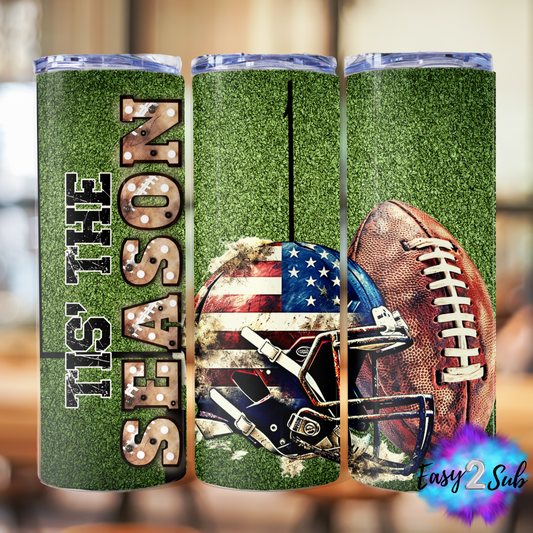 Tis the Season Football Sublimation Tumbler Transfer Print, Ready To Press Sublimation Transfer, Image transfer, Tumbler Transfer Sheet