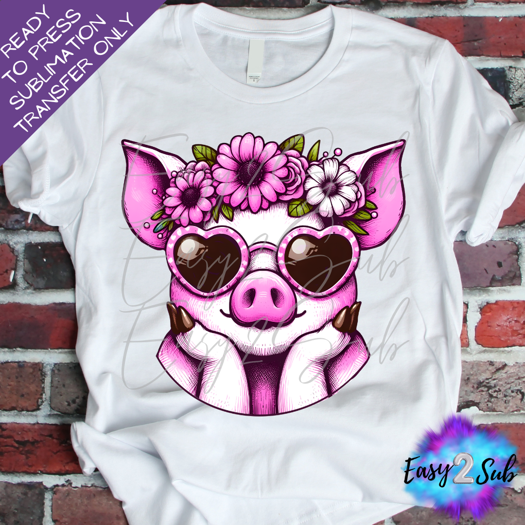 Over Here Being Fat & Sassy Pig With No Words Sublimation Transfer Print, Ready To Press Sublimation Transfer, Image transfer, T-Shirt Transfer Sheet