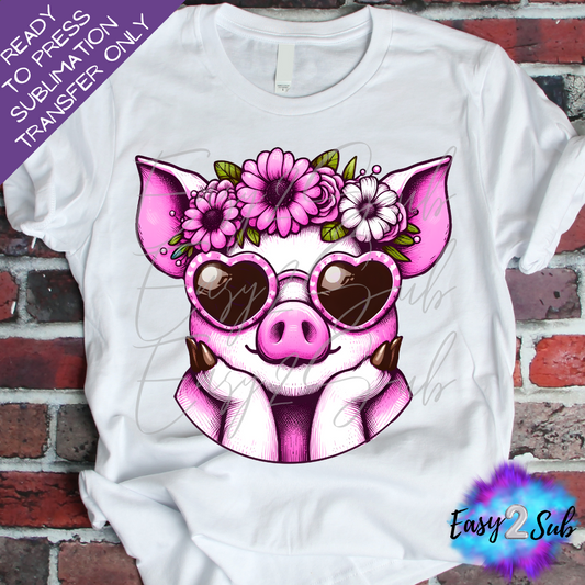 Over Here Being Fat & Sassy Pig With No Words Sublimation Transfer Print, Ready To Press Sublimation Transfer, Image transfer, T-Shirt Transfer Sheet