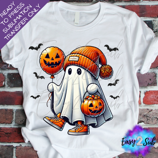 Ghost Spooky Season Sublimation Transfer Print, Ready To Press Sublimation Transfer, Image transfer, T-Shirt Transfer Sheet