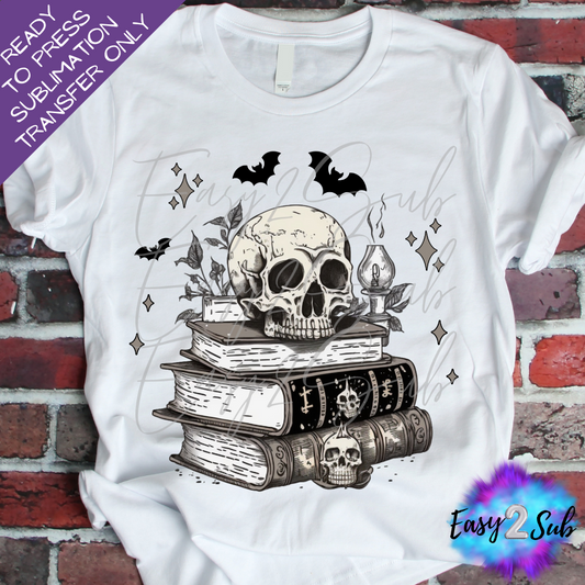 Scary Books Sublimation Transfer Print, Ready To Press Sublimation Transfer, Image transfer, T-Shirt Transfer Sheet