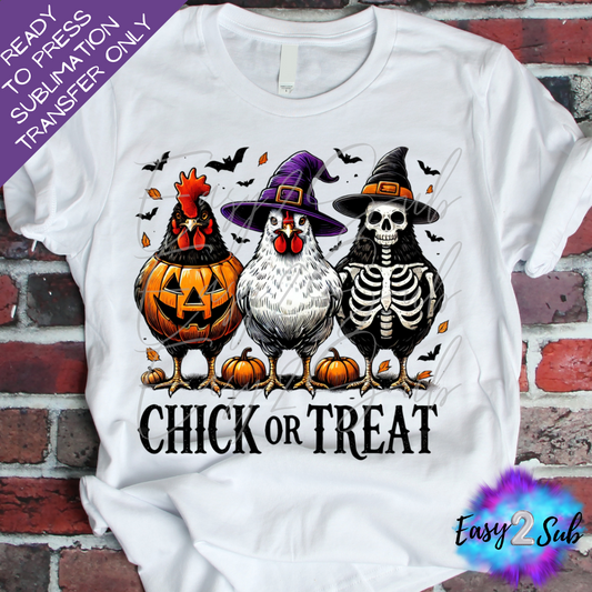 Chick or Treat Sublimation Transfer Print, Ready To Press Sublimation Transfer, Image transfer, T-Shirt Transfer Sheet