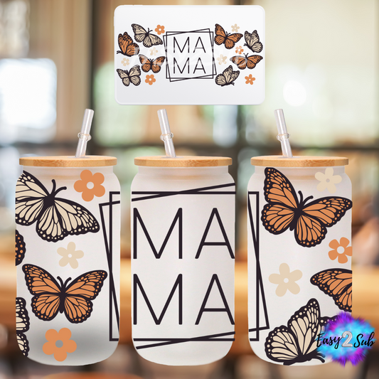 Mama Libbey Glass Can Transfer Print, Ready To Press Sublimation Transfer, Image transfer, Tumbler Transfer Sheet