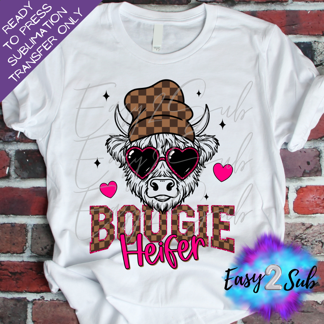 Bougie Heifer Sublimation Transfer Print, Ready To Press Sublimation Transfer, Image transfer, T-Shirt Transfer Sheet