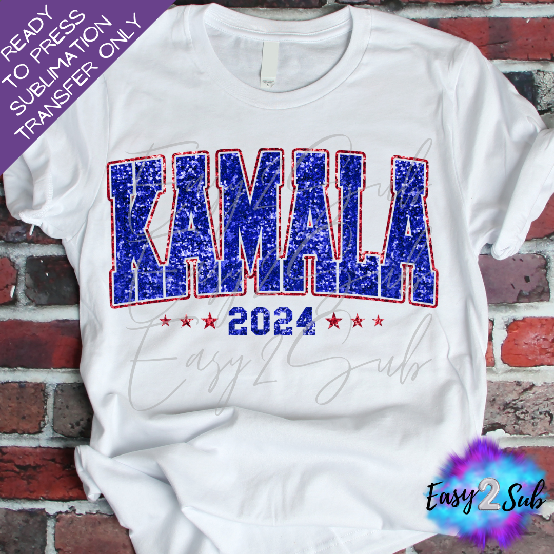 Kamala 2024 Sublimation Transfer Print, Ready To Press Sublimation Transfer, Image transfer, T-Shirt Transfer Sheet