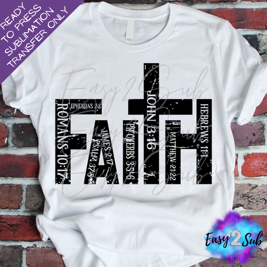 Faith Sublimation Transfer Print, Ready To Press Sublimation Transfer, Image transfer, T-Shirt Transfer Sheet