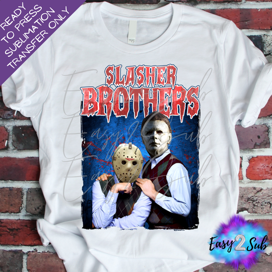 Slasher Brothers Sublimation Transfer Print, Ready To Press Sublimation Transfer, Image transfer, T-Shirt Transfer Sheet