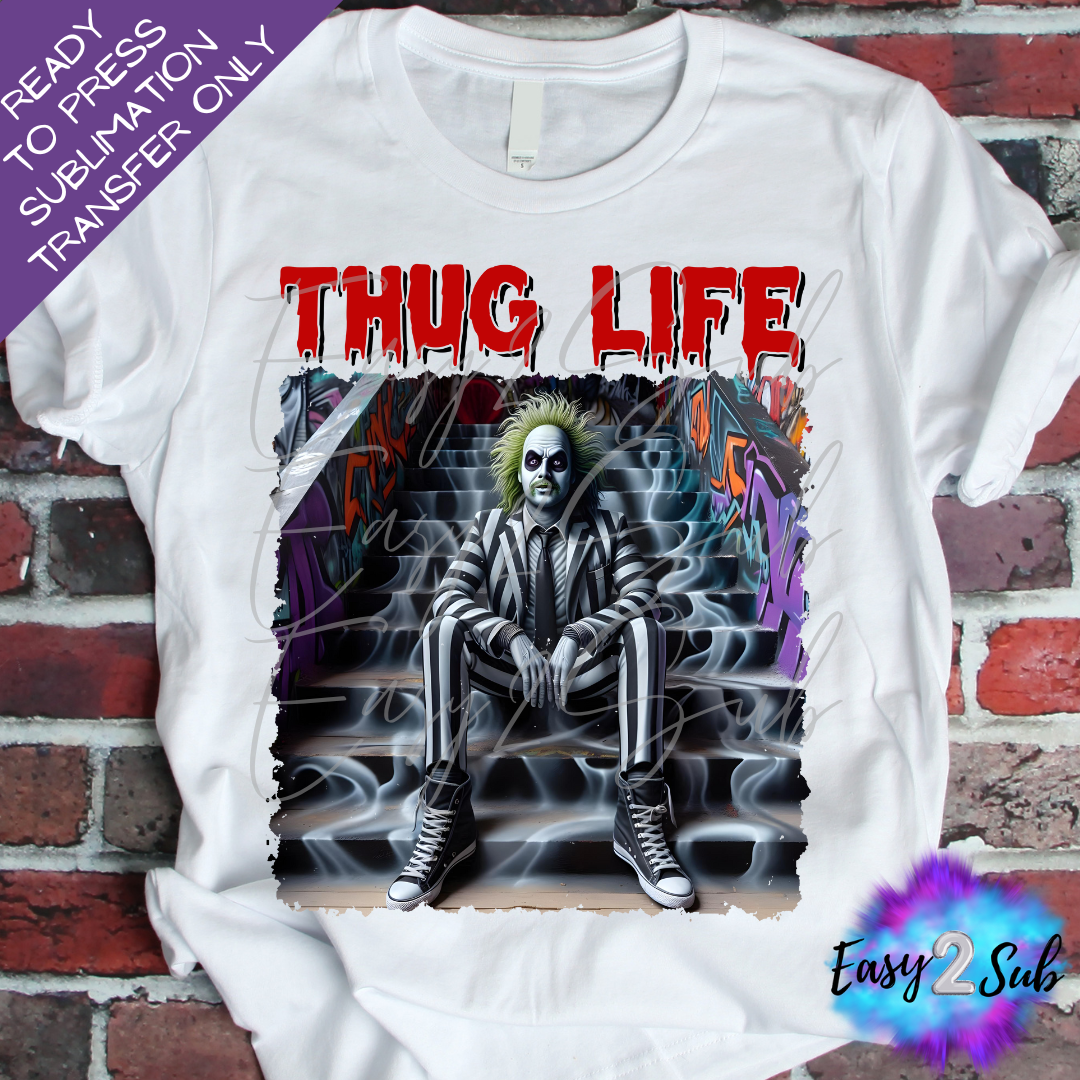 BeetleJuice, Thug Life Sublimation Transfer Print, Ready To Press Sublimation Transfer, Image transfer, T-Shirt Transfer Sheet