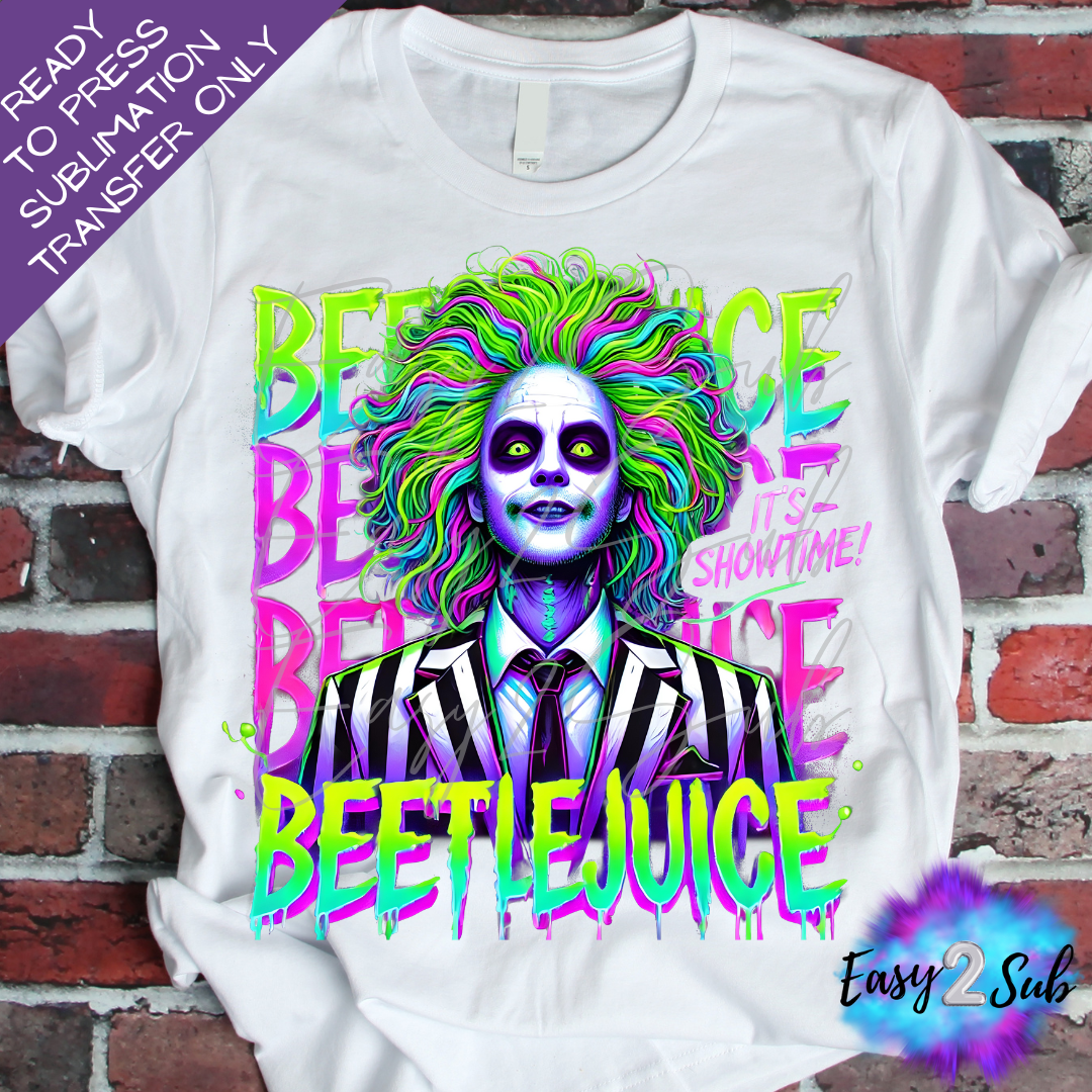 BeetleJuice BeetleJuice BeetleJuice Sublimation Transfer Print, Ready To Press Sublimation Transfer, Image transfer, T-Shirt Transfer Sheet