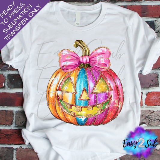 Glitter Pumpkin Sublimation Transfer Print, Ready To Press Sublimation Transfer, Image transfer, T-Shirt Transfer Sheet