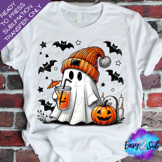 Halloween Ghost Sublimation Transfer Print, Ready To Press Sublimation Transfer, Image transfer, T-Shirt Transfer Sheet