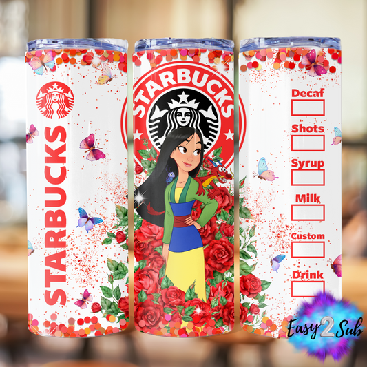 Mulan Sublimation Tumbler Transfer Print, Ready To Press Sublimation Transfer, Image transfer, Tumbler Transfer Sheet