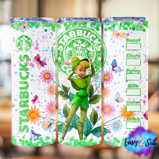 Tinker Bell Sublimation Tumbler Transfer Print, Ready To Press Sublimation Transfer, Image transfer, Tumbler Transfer Sheet