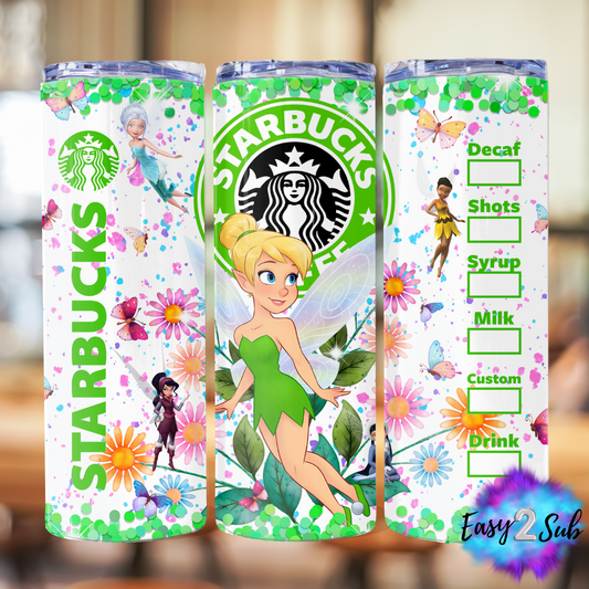 Tinker Bell Sublimation Tumbler Transfer Print, Ready To Press Sublimation Transfer, Image transfer, Tumbler Transfer Sheet