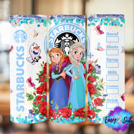 Frozen Sublimation Tumbler Transfer Print, Ready To Press Sublimation Transfer, Image transfer, Tumbler Transfer Sheet