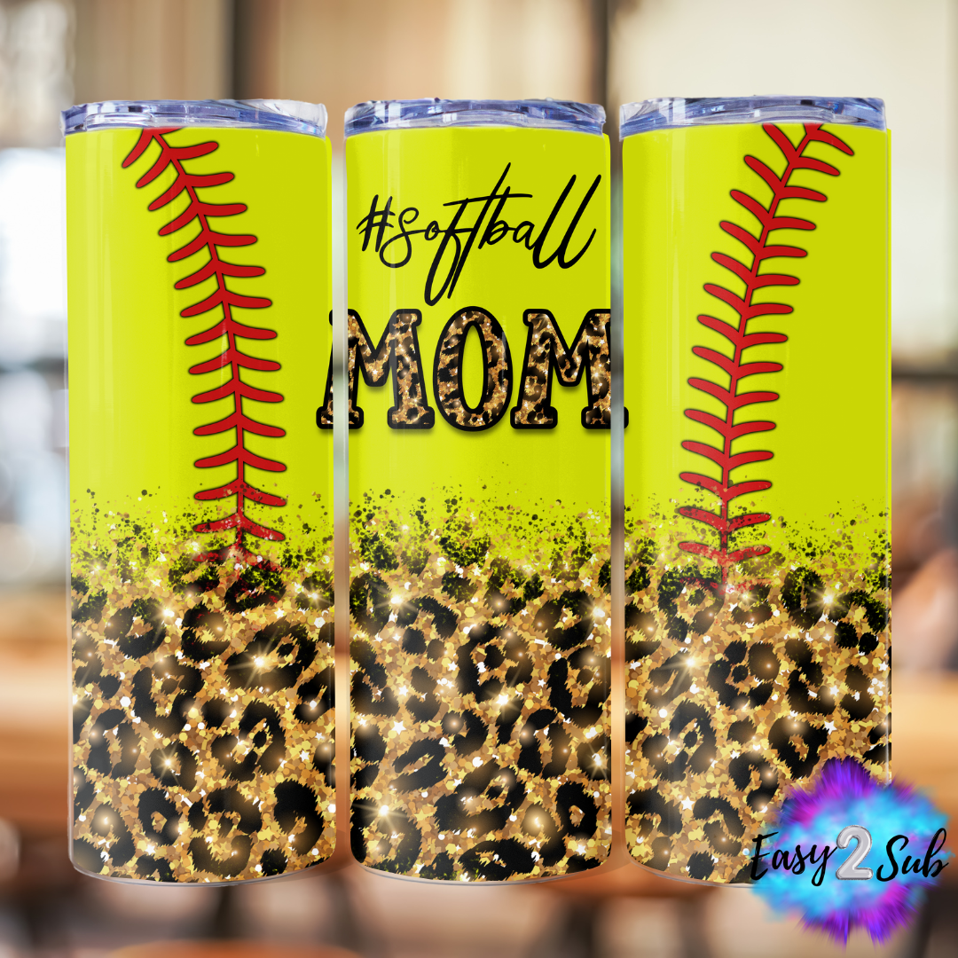 Softball Mom Sublimation Tumbler Transfer Print, Ready To Press Sublimation Transfer, Image transfer, Tumbler Transfer Sheet