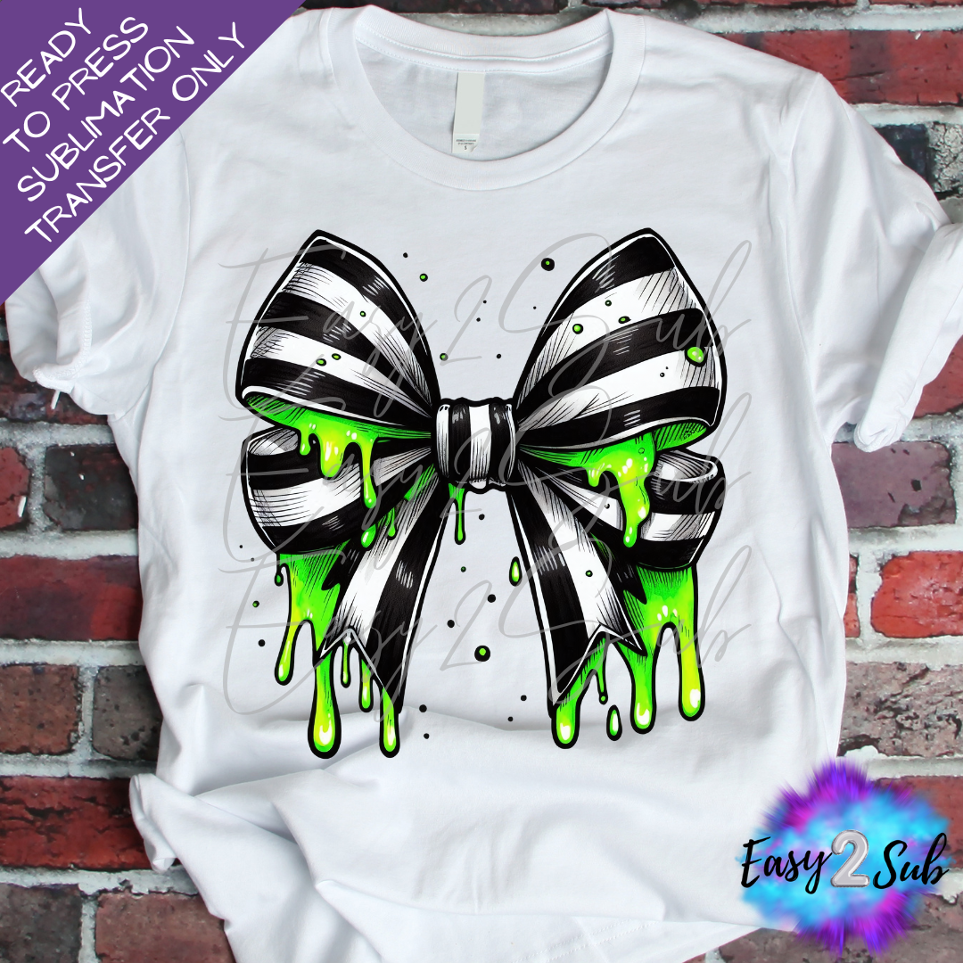 BeetleJuice, Coquette Bow Sublimation Transfer Print, Ready To Press Sublimation Transfer, Image transfer, T-Shirt Transfer Sheet