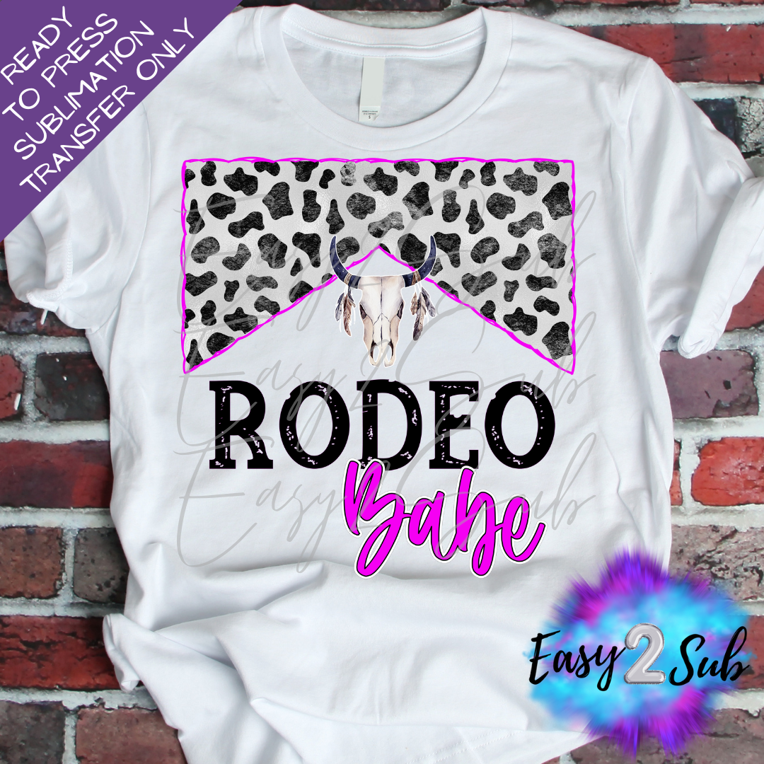 Rodeo Babe Cowhide Print Sublimation Transfer Print, Ready To Press Sublimation Transfer, Image transfer, T-Shirt Transfer Sheet