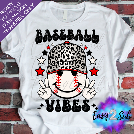 Baseball Vibes Leopard Hat Sublimation Transfer Print, Ready To Press Sublimation Transfer, Image transfer, T-Shirt Transfer Sheet