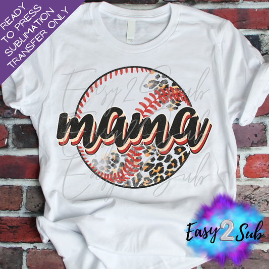 Baseball Mama 2 Sublimation Transfer Print, Ready To Press Sublimation Transfer, Image transfer, T-Shirt Transfer Sheet