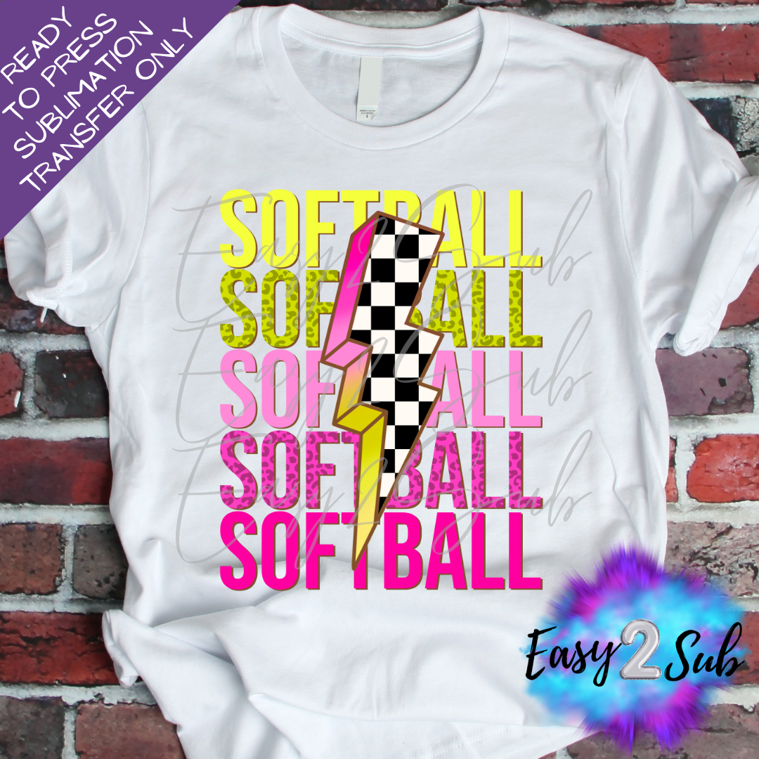 Softball Sublimation Transfer Print, Ready To Press Sublimation Transfer, Image transfer, T-Shirt Transfer Sheet