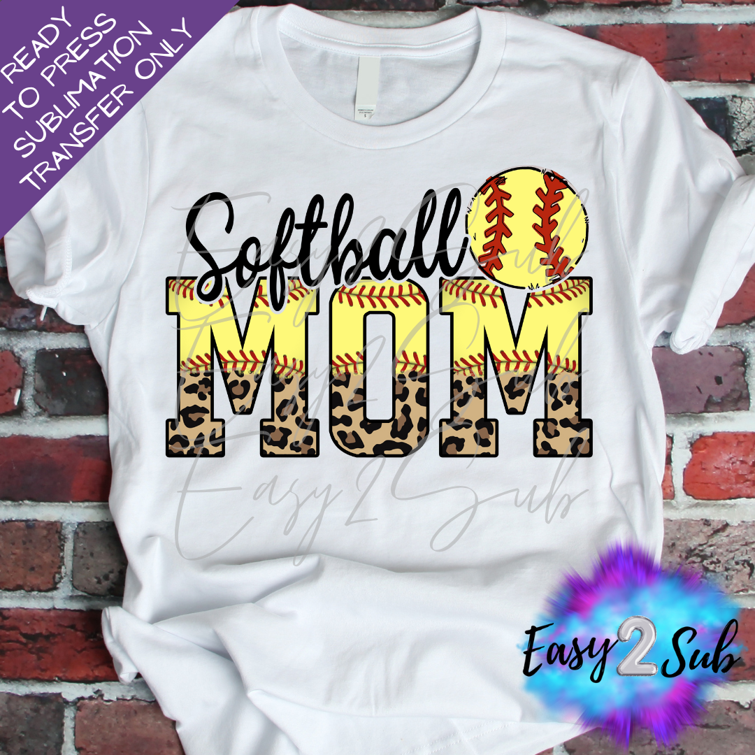 Softball Mom 2 Sublimation Transfer Print, Ready To Press Sublimation Transfer, Image transfer, T-Shirt Transfer Sheet