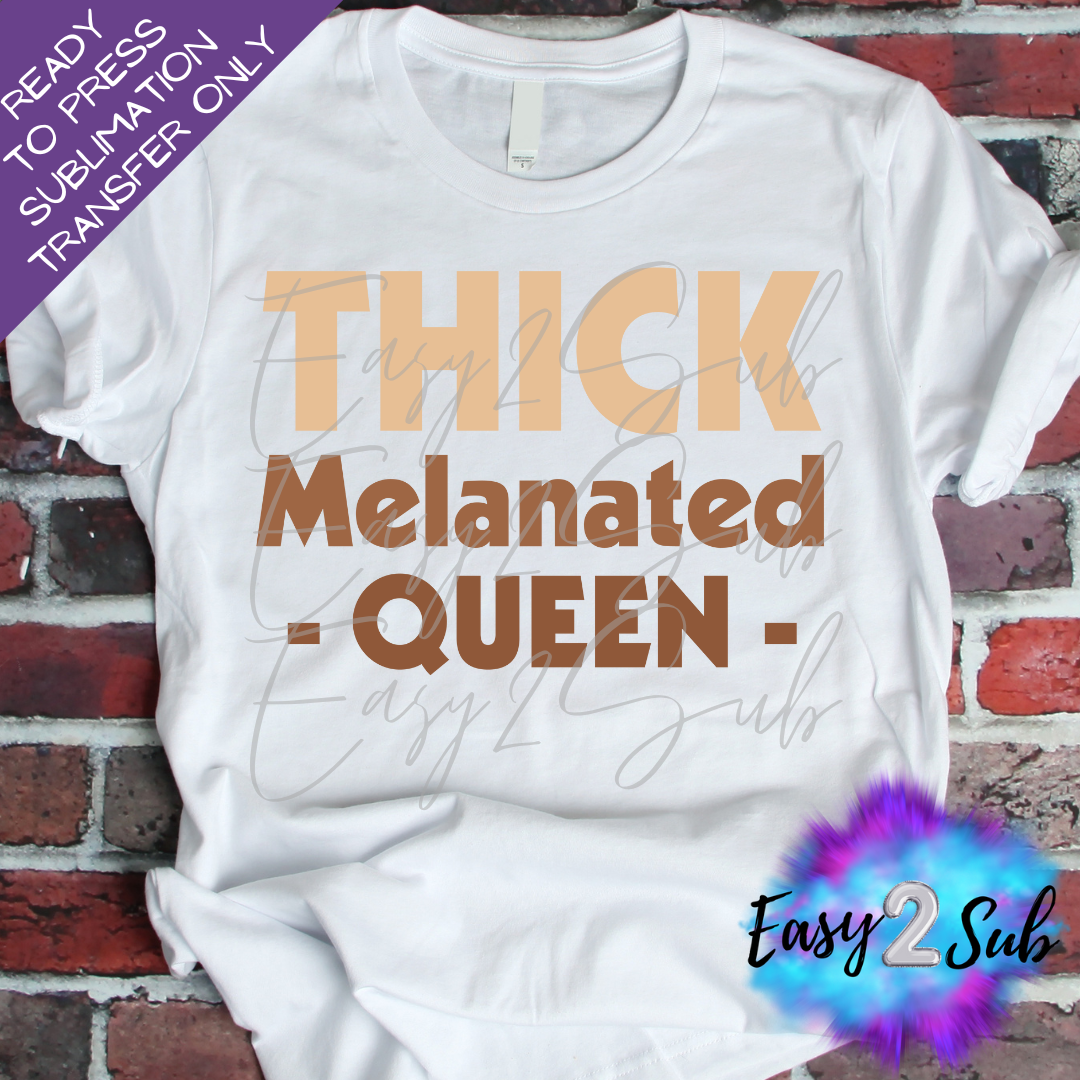 Thick Melanated Queen Sublimation Transfer Print, Ready To Press Sublimation Transfer, Image transfer, T-Shirt Transfer Sheet