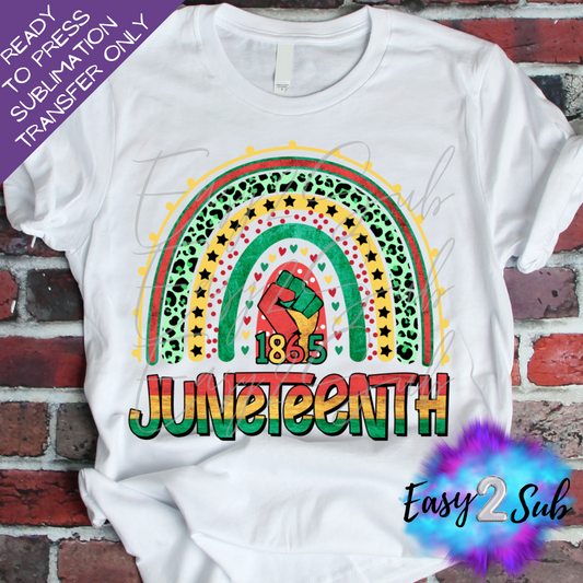 Juneteenth Rainbow Sublimation Transfer Print, Ready To Press Sublimation Transfer, Image transfer, T-Shirt Transfer Sheet