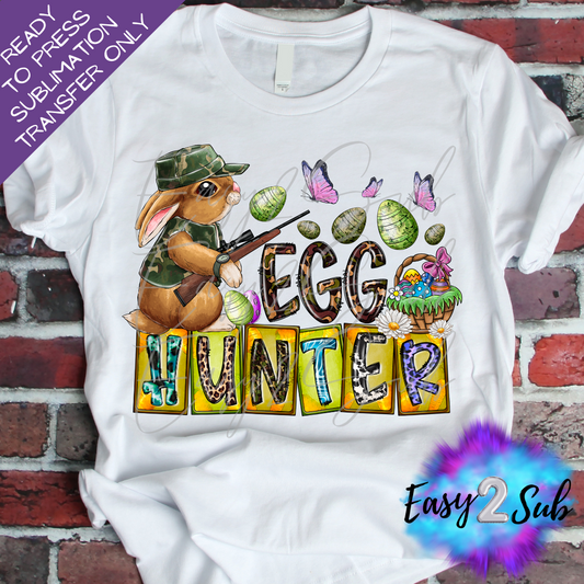 Egg Hunter 2 Easter Sublimation Transfer Print, Ready To Press Sublimation Transfer, Image transfer, T-Shirt Transfer Sheet